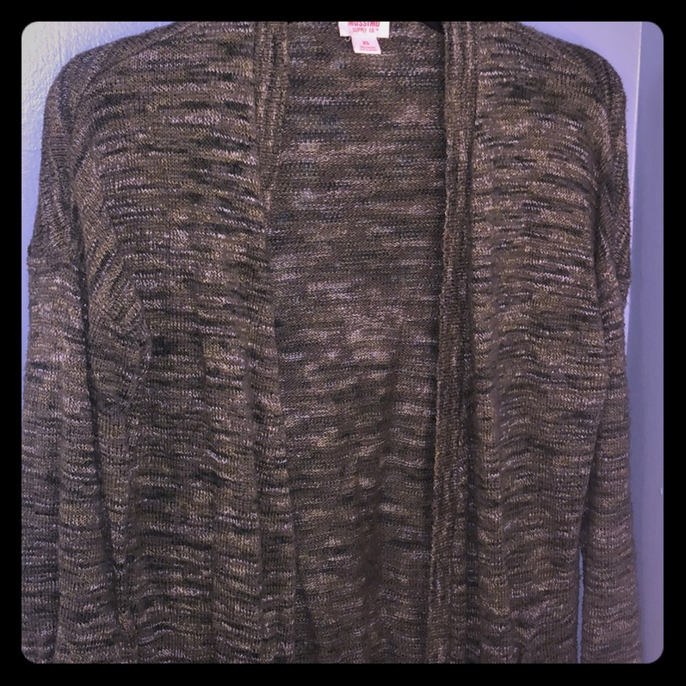 Long green cardigan